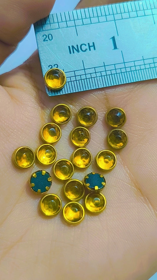 8mm Kundan stone in Flat Back Mount/Kundan Beads for decoration/embellishment