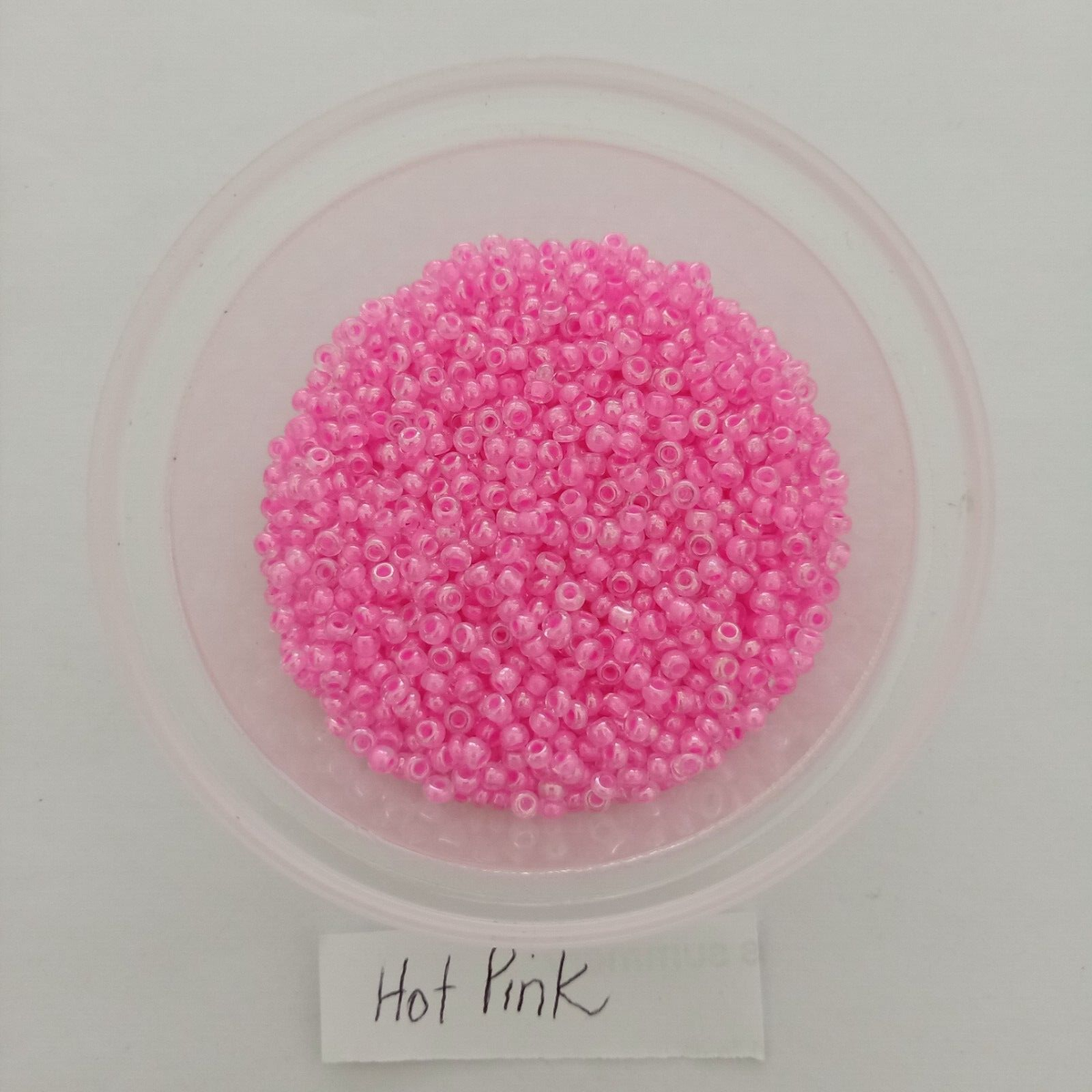 Seed bead Hot Pink Glass Seed Beads Inside Colour Luster 8/0