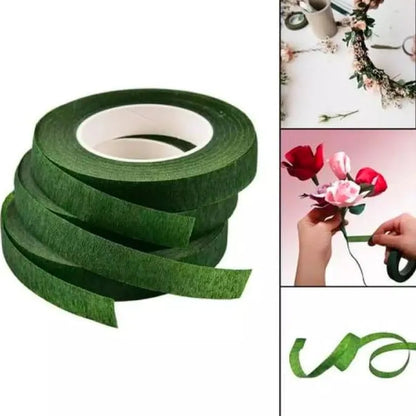Floral Tape Wide Dark Green for Bouquet Stem Wrapping and Floral Crafts Supply Art and Craft Material Half Inches | Cartify