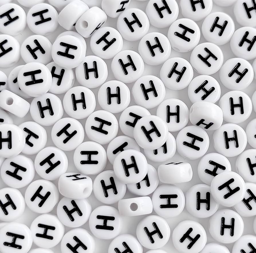 A to Z alphabet Letter Beads White Round Acrylic Alphabet Beads Vowel Letter A Beads for Jewelry Making Bracelets Necklaces Key Chains DIY 4X7mm (0Flat Round-Vowel