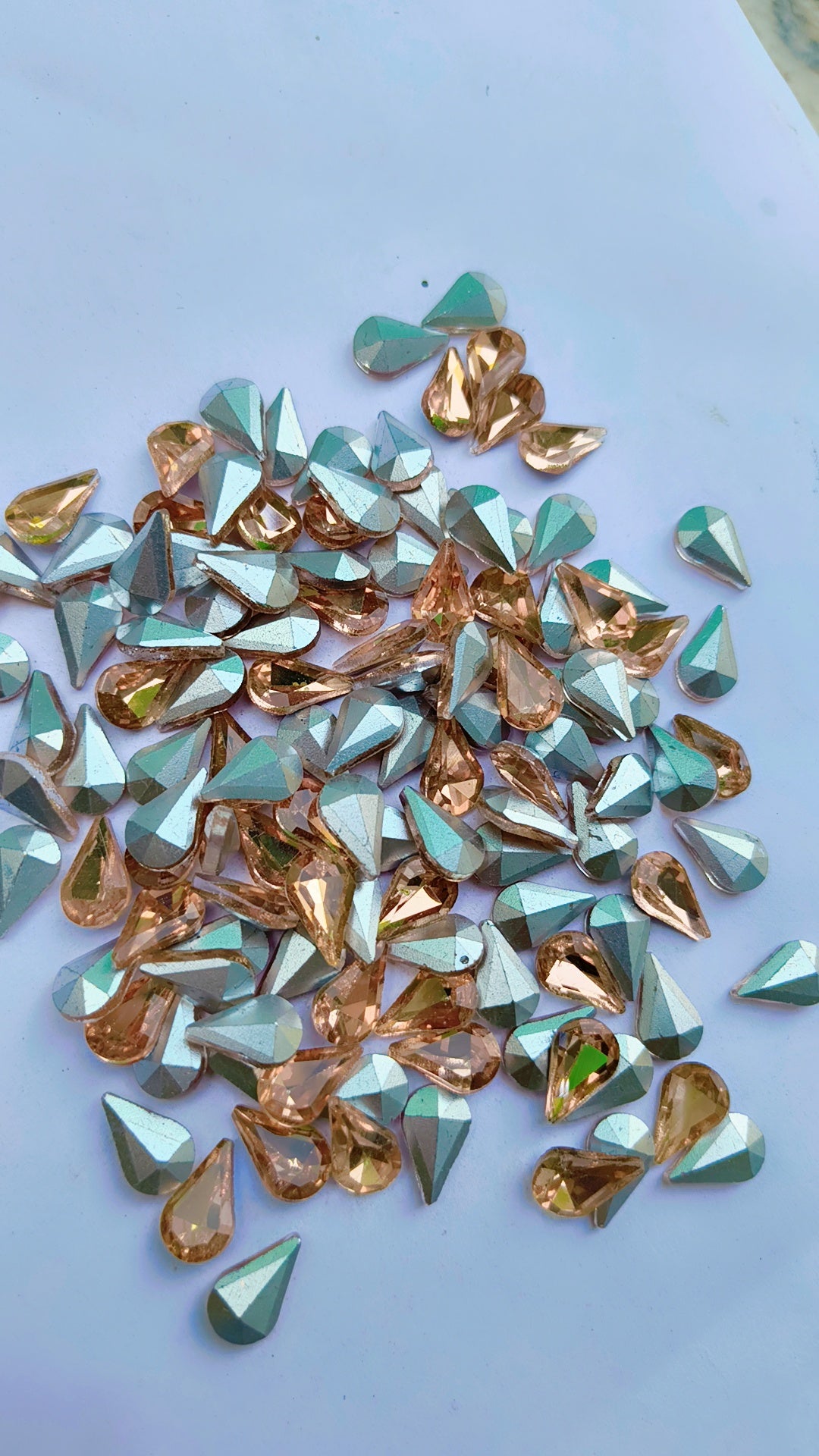 8x13 mm teardrop point back glass fancy stone pear crystal rhinestone Droplet Nail Art Decoration jewelry making beads