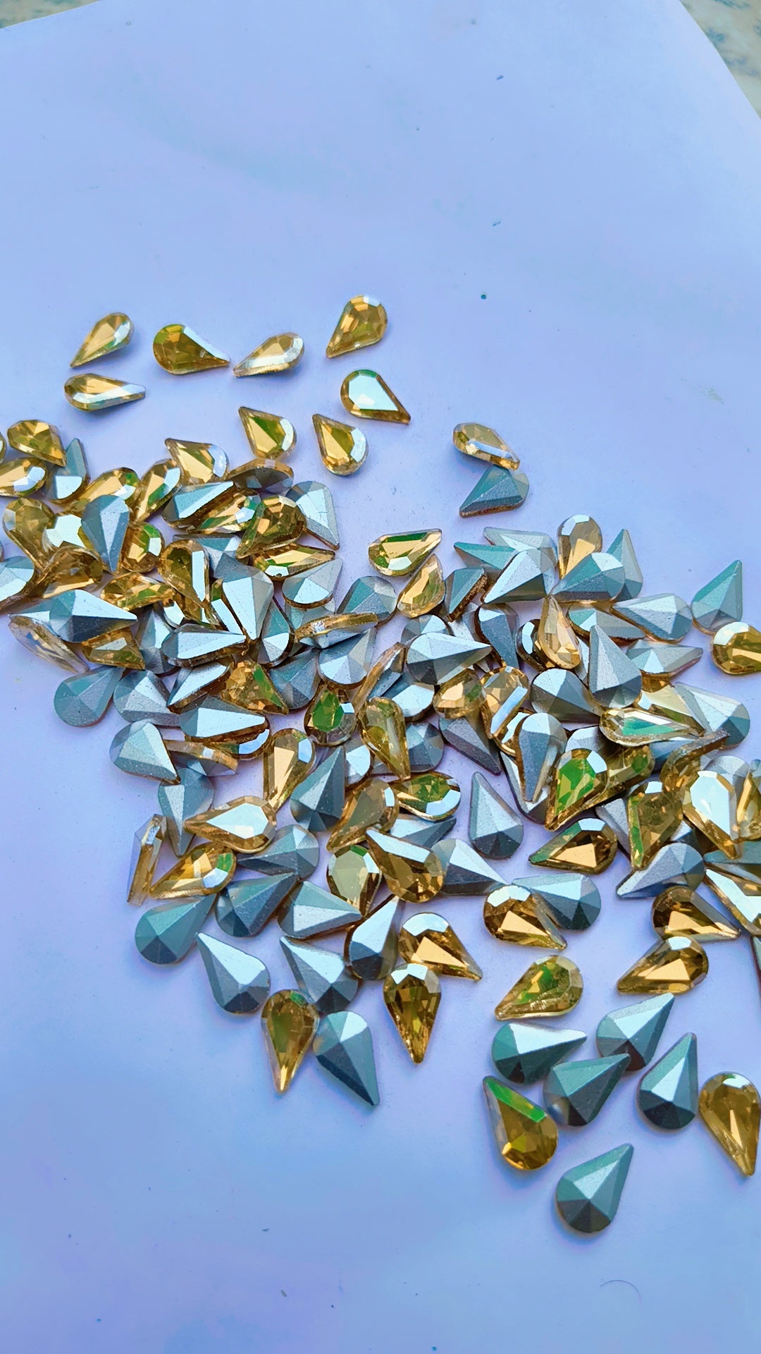 8x13 mm teardrop point back glass fancy stone pear crystal rhinestone Droplet Nail Art Decoration jewelry making beads