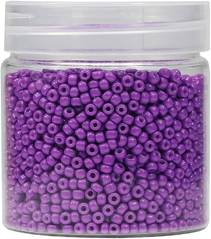 Dark Purple Color 3mm Seed Beads  8/0 Glass Seed Beads for Jewelry Makings (Dark Purple -Size 3mm)