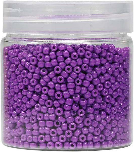 Dark Purple Color 3mm Seed Beads  8/0 Glass Seed Beads for Jewelry Makings (Dark Purple -Size 3mm)