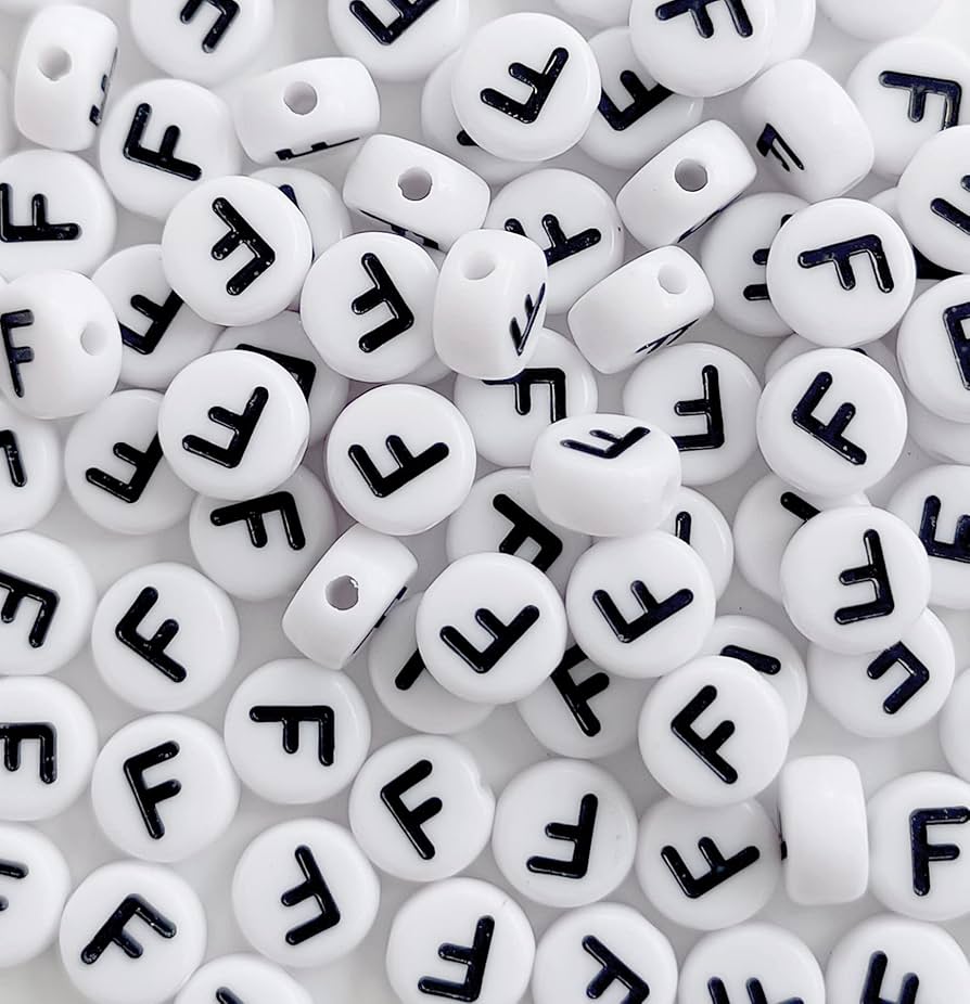 A to Z alphabet Letter Beads White Round Acrylic Alphabet Beads Vowel Letter A Beads for Jewelry Making Bracelets Necklaces Key Chains DIY 4X7mm (0Flat Round-Vowel