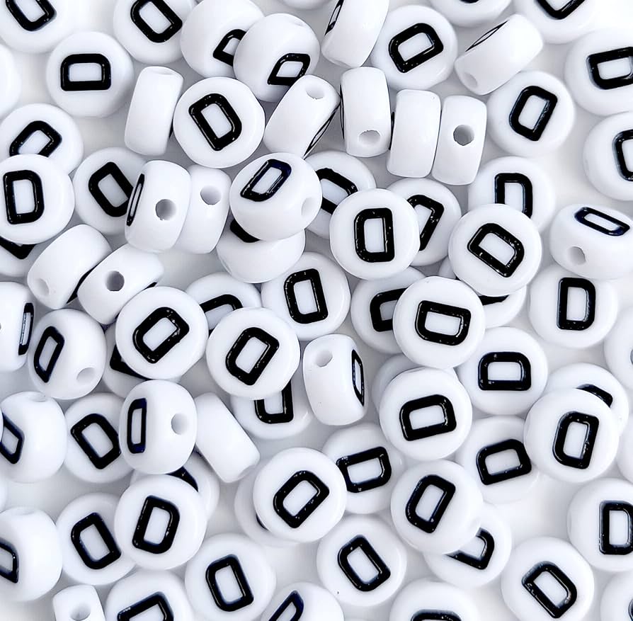 A to Z alphabet Letter Beads White Round Acrylic Alphabet Beads Vowel Letter A Beads for Jewelry Making Bracelets Necklaces Key Chains DIY 4X7mm (0Flat Round-Vowel