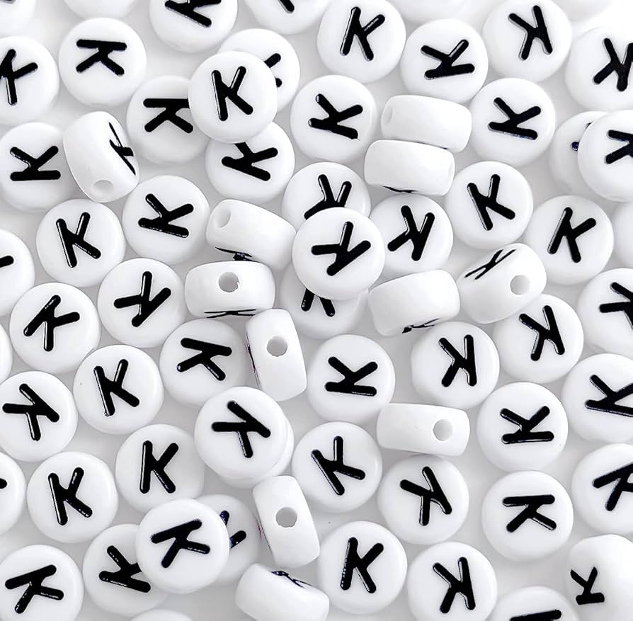 A to Z alphabet Letter Beads White Round Acrylic Alphabet Beads Vowel Letter A Beads for Jewelry Making Bracelets Necklaces Key Chains DIY 4X7mm (0Flat Round-Vowel