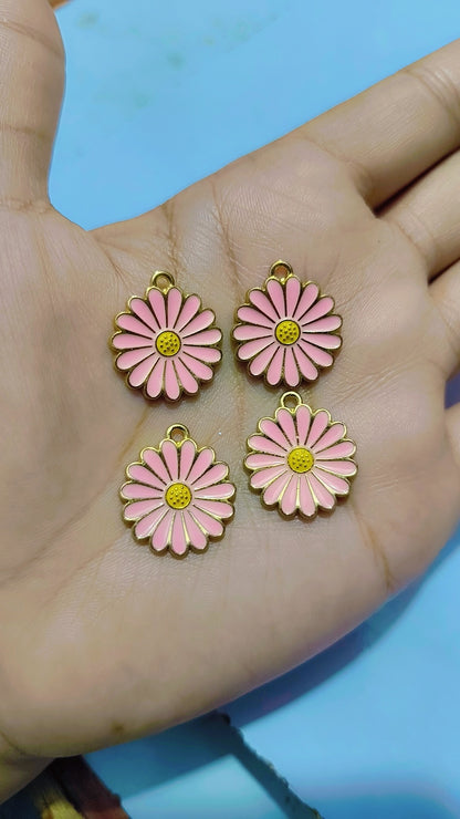 Sunflower Pendants Diy Jewelry Making Accessory for Earrings Necklace Charm Charm