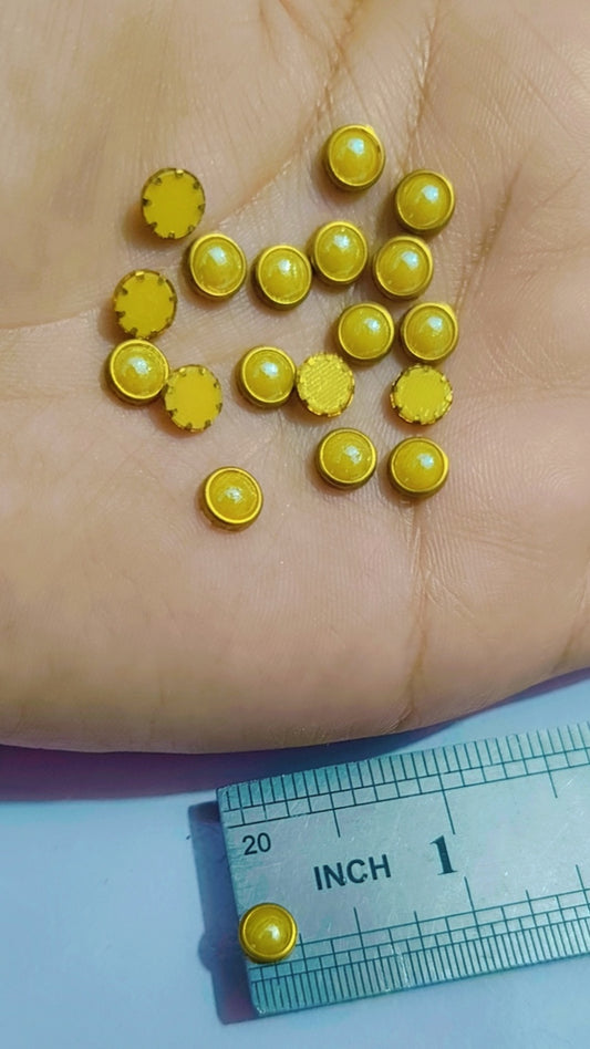 8mm Kundan stone in Flat Back Mount/Kundan Beads for decoration/embellishment