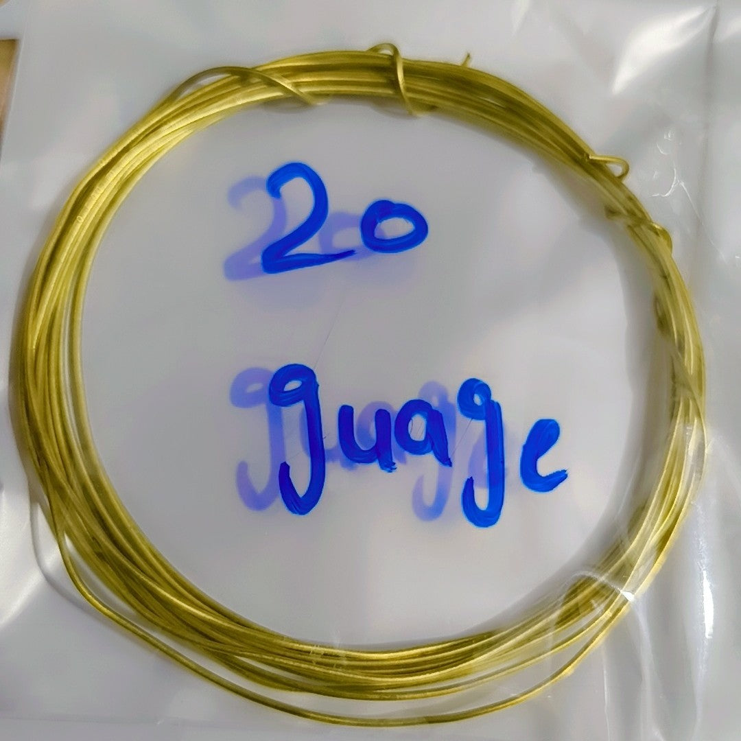20 guage Soft Golden Brass Material Craft Wire | Flexible Soft Metal Wire, Ideal for Holiday Decoration, Crafts, Floral Arrangements, Jewelry Craft