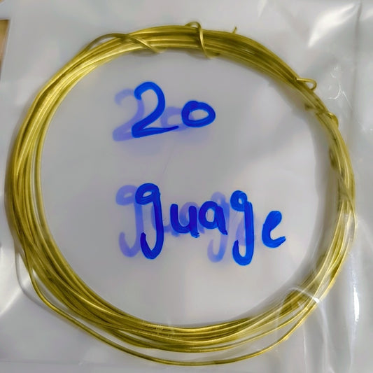 20 guage Soft Golden Brass Material Craft Wire | Flexible Soft Metal Wire, Ideal for Holiday Decoration, Crafts, Floral Arrangements, Jewelry Craft