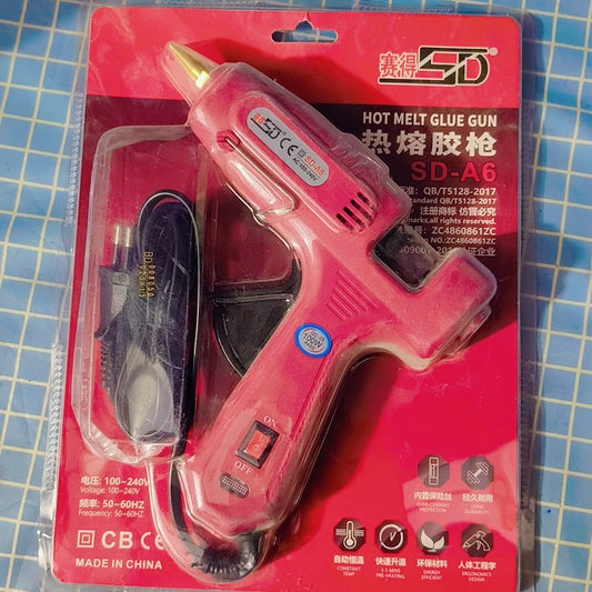 SD-A6 hot melt glue gun 60/100W double temperate switch indicator light 11mm glue stick hot melt gun red glue gun