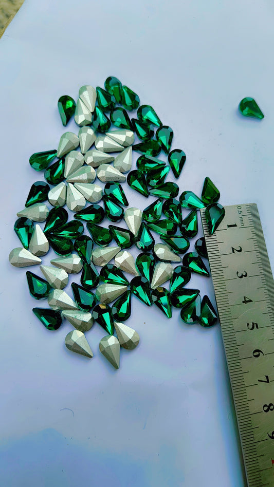 8x13 mm teardrop point back glass fancy stone pear crystal rhinestone Droplet Nail Art Decoration jewelry making beads