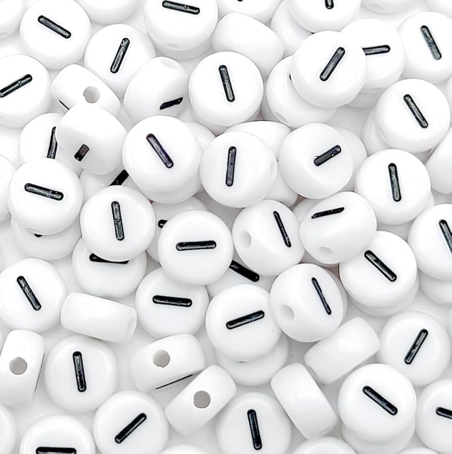 A to Z alphabet Letter Beads White Round Acrylic Alphabet Beads Vowel Letter A Beads for Jewelry Making Bracelets Necklaces Key Chains DIY 4X7mm (0Flat Round-Vowel