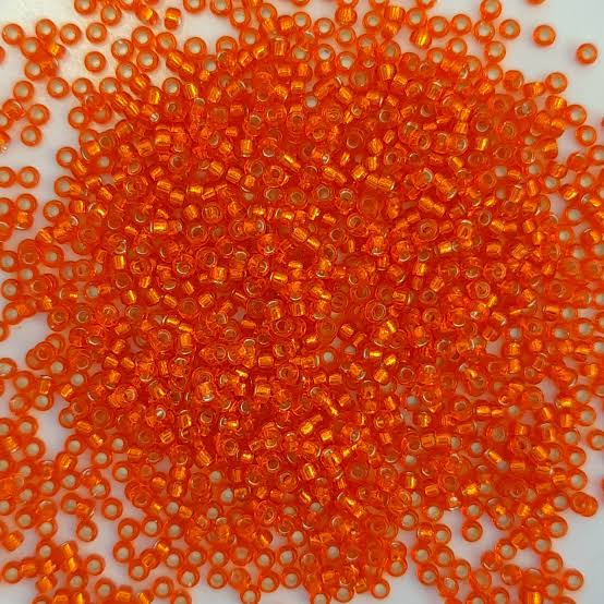 Transparent orange Seed Beads for Jewelry Making 110 Grams About 1600pcs,6/0 Glass Craft Beads for Making Earrings, Bracelets, Pendants, Waist Jewelry, DIY Handmade Seed Beads