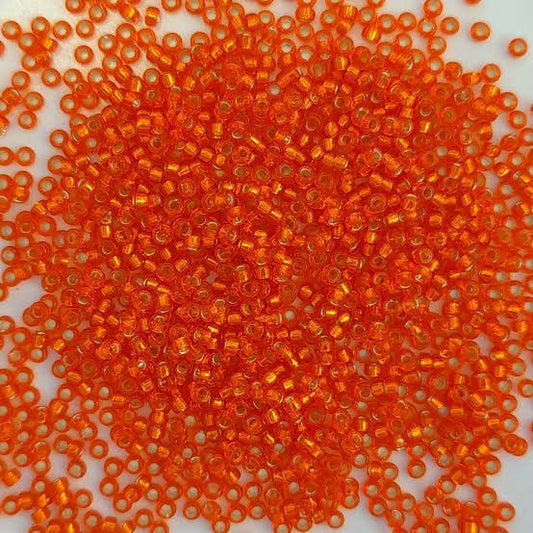 Transparent orange Seed Beads for Jewelry Making 110 Grams About 1600pcs,6/0 Glass Craft Beads for Making Earrings, Bracelets, Pendants, Waist Jewelry, DIY Handmade Seed Beads