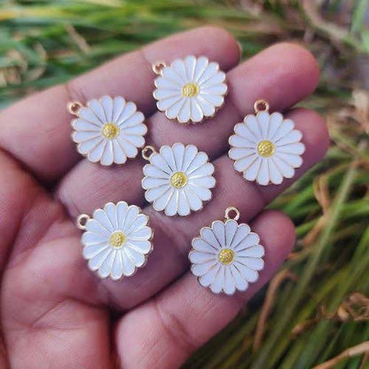 Sunflower Pendants Diy Jewelry Making Accessory for Earrings Necklace Charm Charm