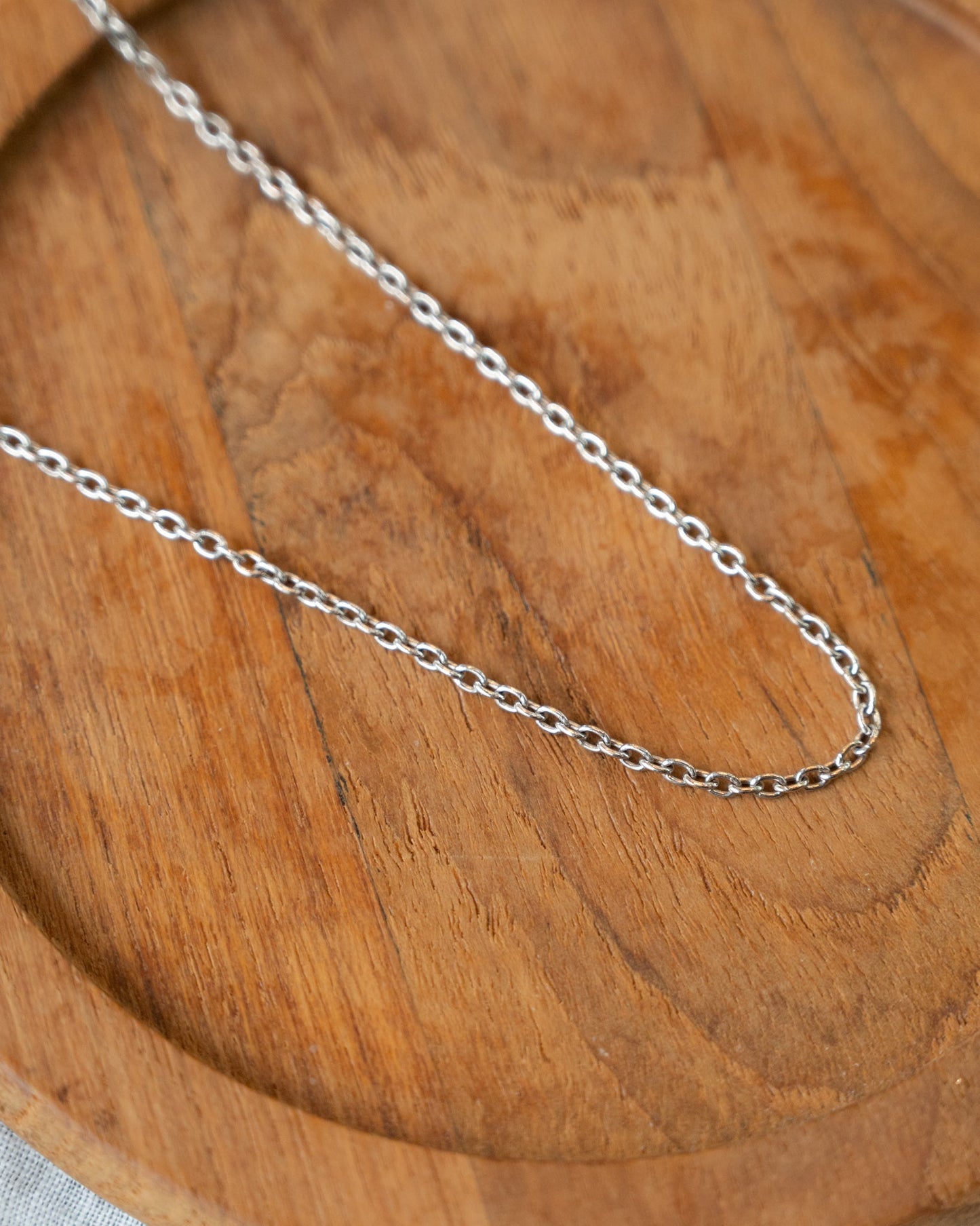 0.5x1mm flat link 3mm wide stainless steel hypoallergenic cable chain anti tarnish Stainless silver Chain