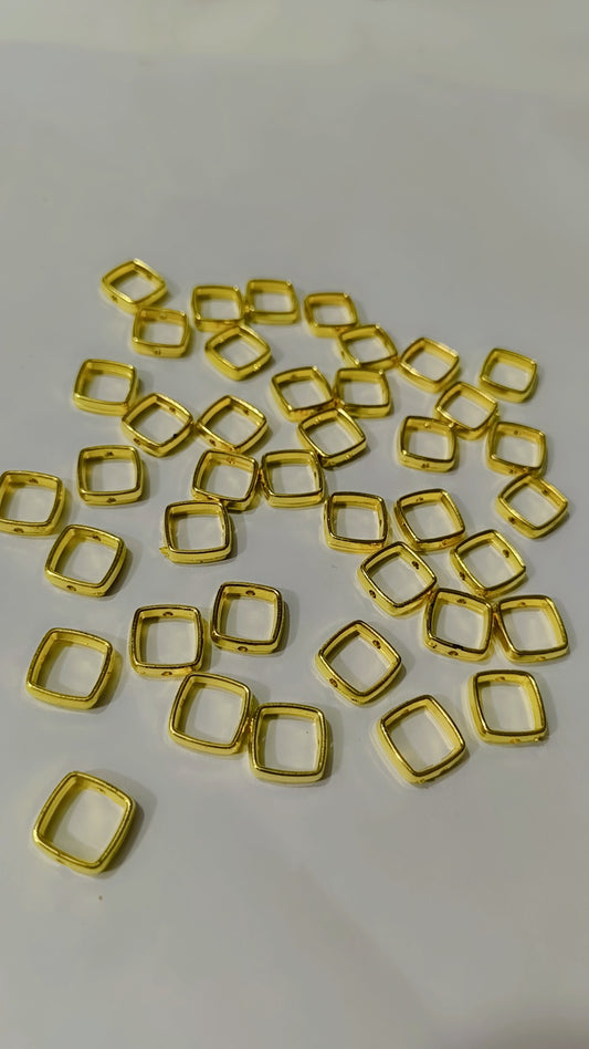 13Mm Square Bead Frame CCB Circle Frame Spacer Beads Jump Ring Connector for Earring Bracelet Necklace Jewelry Making