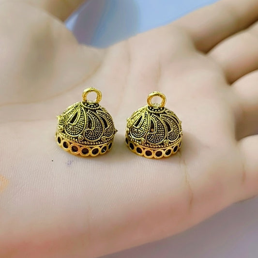 Medium size Small size Anti-Tarnish | Premium Antique Jhumka Ethnic Jewelry Making Pendants for Earrings, Tassels & DIY Crafts