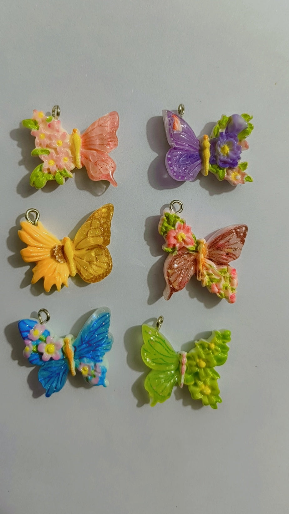Butterfly charms for jewelry making findings lovely resin animals insect pendant DIY earrings keychains