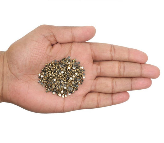 3mm round kundan beads