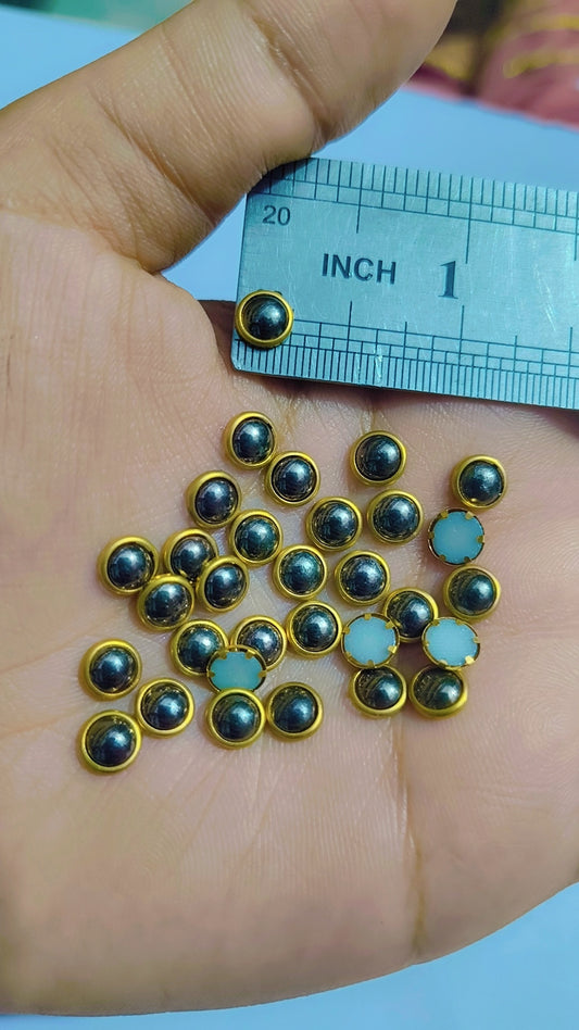 8mm Kundan stone in Flat Back Mount/Kundan Beads for decoration/embellishment