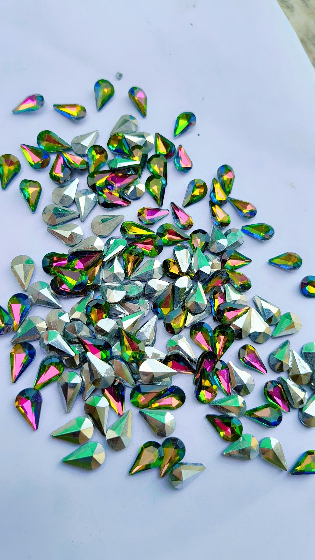 8x13 mm teardrop point back glass fancy stone pear crystal rhinestone Droplet Nail Art Decoration jewelry making beads