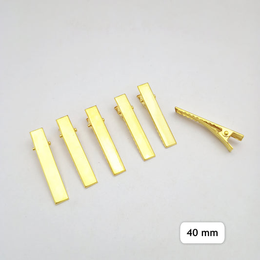 4mm Alligator Hair Clips for Bows, Crafts - Silver Metal Barrette
