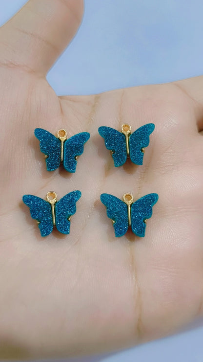 Butterfly Pendant Charm Acrylic Butterfly Pendants Colourful Insect Charms Jewelry Making Findings Crafts Supplies for Earring Necklace Bracelet,