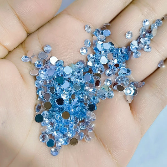 3mm Resin Flatback Rhinestone, Clear Flatback Rhinestones for Nails, Tumblers, Mugs, Bottles, Craft Decoration, Loose Bling Glitter Diamond Stone