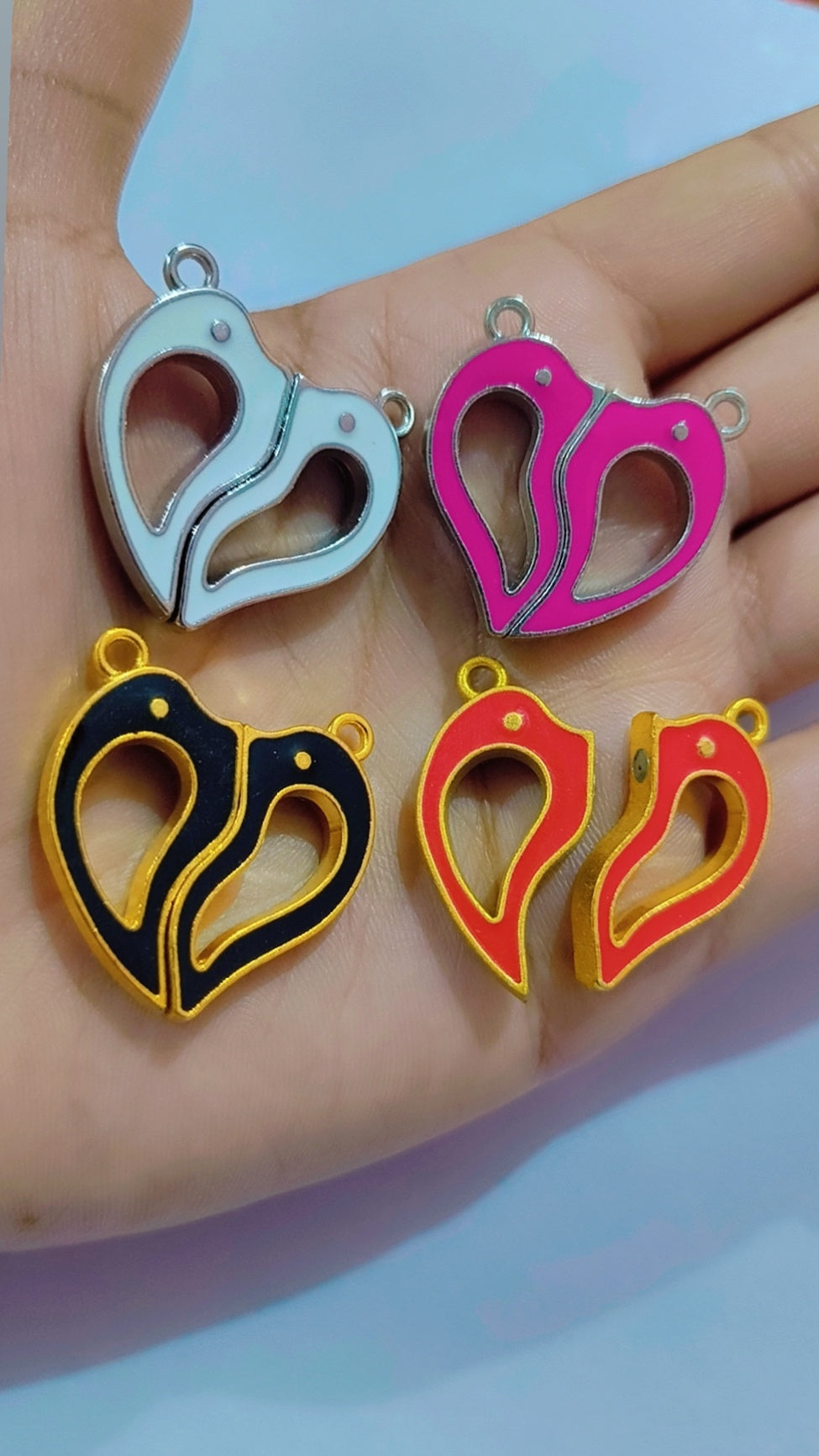 Magnetic heart charms