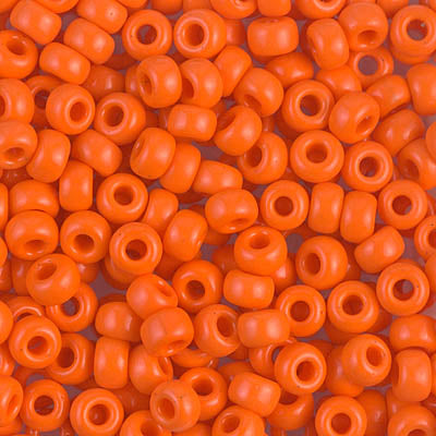 Orange Seed Beads | Size-6.0 (3.5mm) | 30gm