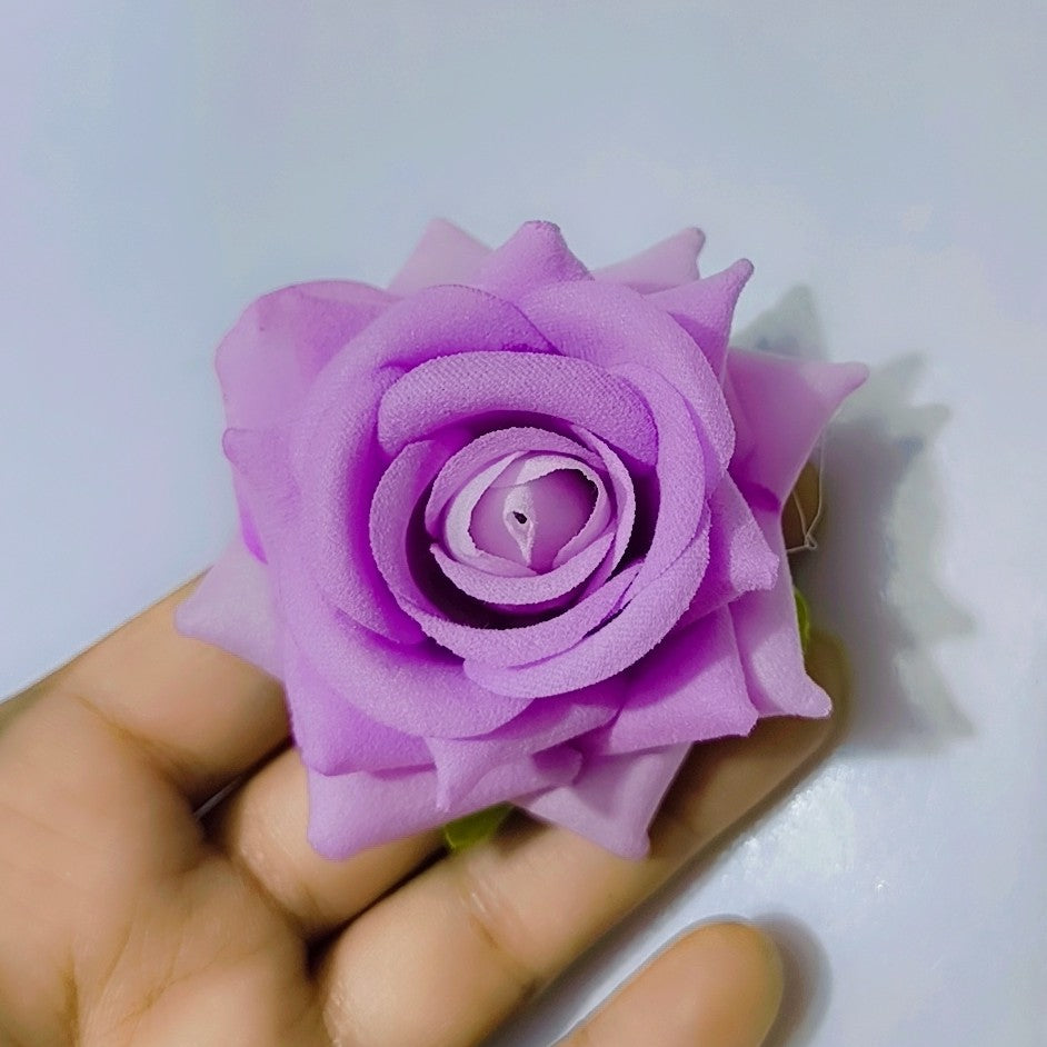 Velvet Lilac Rose Heads - Artificial Lavender Roses, DIY Decor |jewelry making