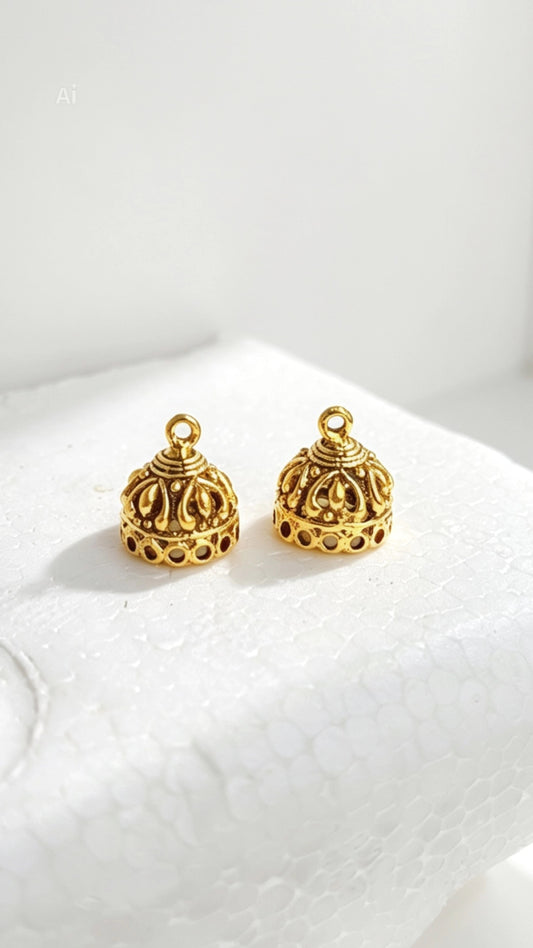 Medium size Small size Anti-Tarnish | Premium Antique Jhumka Ethnic Jewelry Making Pendants for Earrings, Tassels & DIY Crafts
