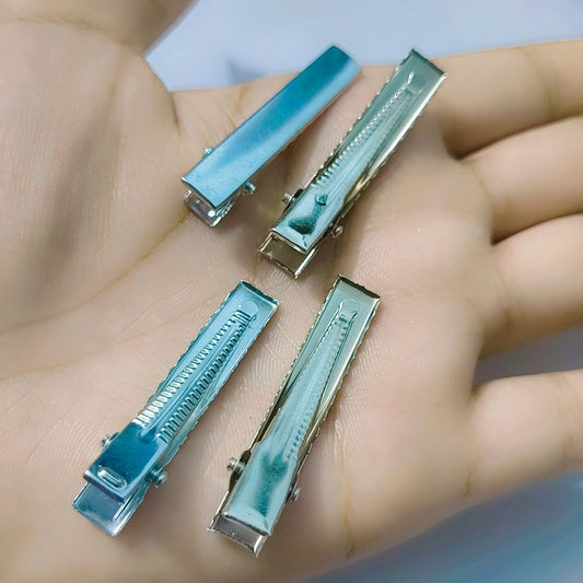 4mm Alligator Hair Clips for Bows, Crafts - Silver Metal Barrette