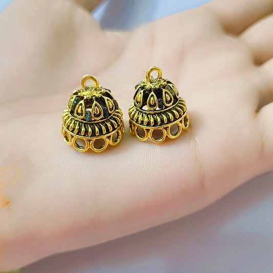 Medium size Small size Anti-Tarnish | Premium Antique Jhumka Ethnic Jewelry Making Pendants for Earrings, Tassels & DIY Crafts