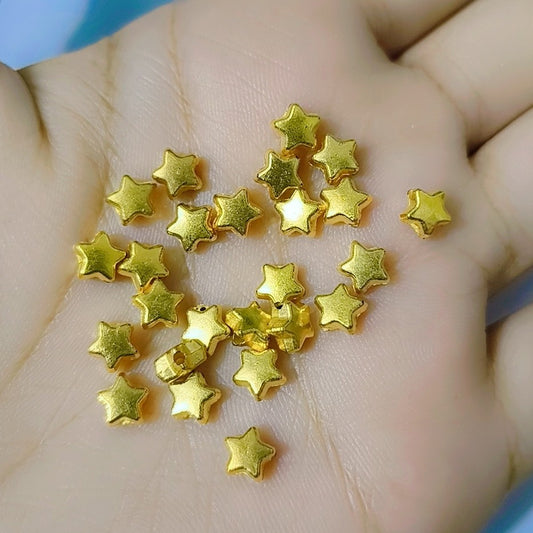 6MM Star Gold/Silver Plated CCB Spacer Loose Beads