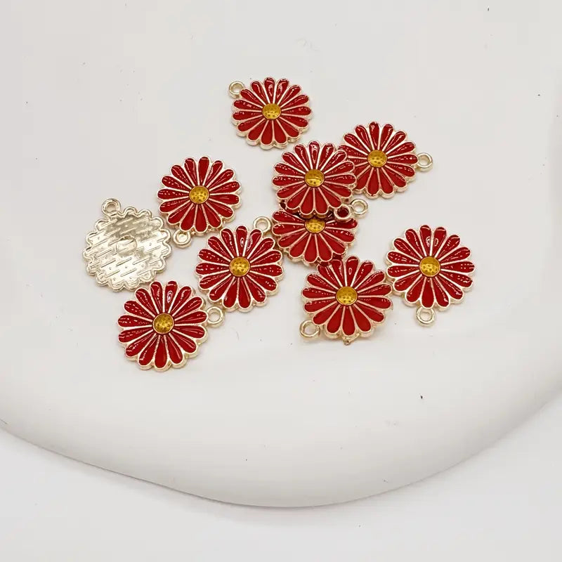 Sunflower Pendants Diy Jewelry Making Accessory for Earrings Necklace Charm Charm