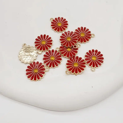 Sunflower Pendants Diy Jewelry Making Accessory for Earrings Necklace Charm Charm