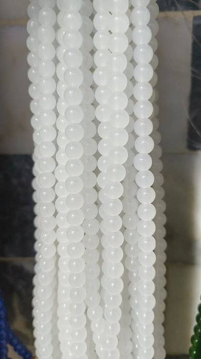 (8mm) High Quality Marble Glass Beads (32+ Colors)